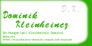 dominik kleinheincz business card